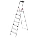 Price comparison product image Hailo 8040-707 XXL Safety Ladder, 7 Steps, Multifunction Tray, 130 mm deep Steps, Made in Germany