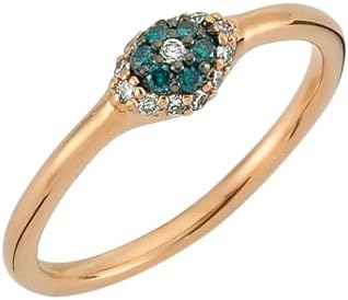 Eye Light 14k Rose Gold Ring, YZ08930