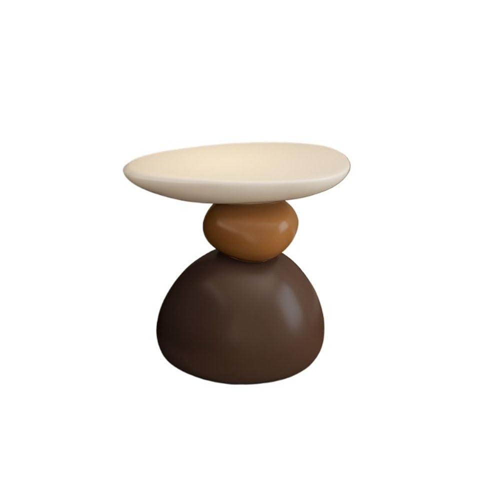 ZTHYSHOZ Coffee Table Minimalist Sofa Side Table Living Room Storage Artistic Corner Coffee(Bruin)