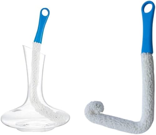 Cepillo de limpieza de vino flexible y largo para botellas de vino, copas, champán, vasos, vasos, herramientas de limpieza multifunción para el