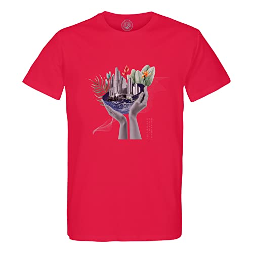 T-Shirt Homme Coton Bio de Qualité Supérieure au design Collage Art Surréalisme Unique
