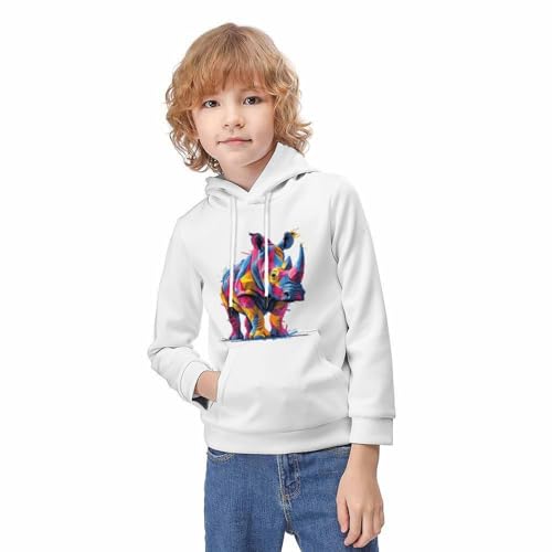 Sweat rhinocéros rigolo cadeau original pour anniversaire enfant 8-10 ans - 3