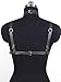 WARANDOD Women’s Adjustable Faux Leather Chest Harness Belt with Alloy Rings, Gothic Punk Body Strap Fashion Accessory for Festival, Rave & Cosplay(Bust: 28.3-38.6in)