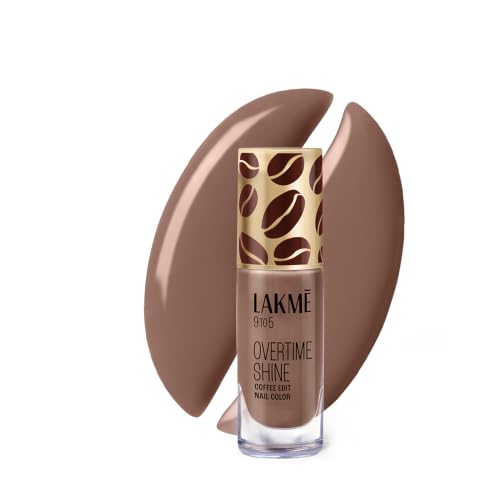 Image of Lakme 9 to 5 Overtime Shine Nail Polish - Coffee Edit-09 Cold Brew 6ml
