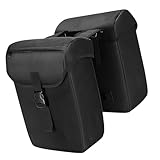 HVRFJXI Wetterfeste Fahrrad Gepäcktasche mit Carbon Textur, Organisation mehrerer Taschen für Outdoor Erkundungen und Reisen, Fahrradtasche mit Riemen
