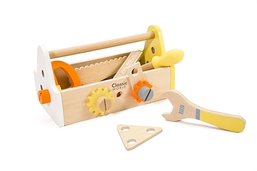 Juego de carpintero de madera para tardes de juego creativo en familia