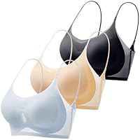 Cocila Reggiseno Senza Ferretto Spalla Stretta 3 pz Bralette Senza Cuciture Sportivo Donna Brassiere in Morbida Microfibra Elasticizzata Seamless Bra Intimo Sostenibile e Traspirante Top Morbido XXL