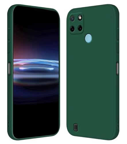RankOne Funda para Realme C21Y / Realme C25Y (6.5' Inches) Carcasa de Silicona de TPU Suave - Verde Oscuro