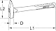 Schlosserhammer mit Fiberglasstiel, 400G