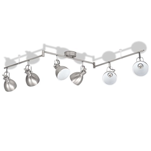 Preisvergleich Produktbild vidaXL Deckenlampe 6 Glühlampen Deckenleuchte Spot Lampe Strahler Wohnzimmer