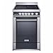 24 in. 2.2 cu. ft. 4 Burner Element Electric Range with Convection in Stainless Steel