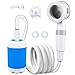 Portable Camping Shower, 2 Levels Electric USB Portable Shower, Waterproof Outdoor Shower for Camping, Hiking, Travel, Car Washing, Pet Cleaning