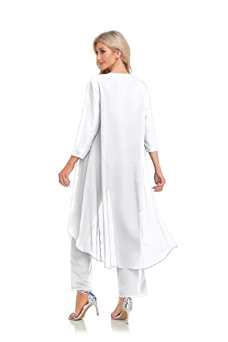 Women's 3 Pieces Chiffon Mother of The Bride Dress with Jacket Chiffon Formal Evening Dresses2