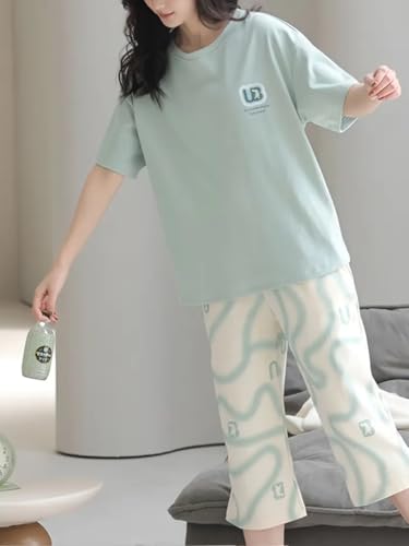 Image of Louis Luxe Womens Korean Night Dress || Full Pyjama Set || Korean Nightsuit || Women Nightwear ||Round Neck Full Sleeve Nightsuit || Loungewear || Everyday Nightdress (ND-18)