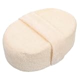 WOONEKY Esponja de Baño Exfoliante de Algodón y Lino Beige Masajeador Corporal Suave para Ducha Esponja Gruesa de Limpieza Profunda y Eliminación de Impurezas Herramienta para Cuidado