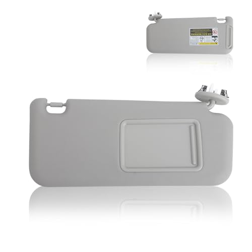 ZONFANT Grey Right Passenger Side Sun Visor Without Sunroof Compatible with Toyota Vehicle 2006-2013 RAV4, Replace#74310-42452-B2