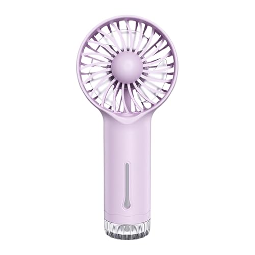 Ventilador de mano – Ventilador de aire rociador | Ventiladores personales | Ventilador pequeño con pilas recargables | Aire acondicionado de 3 velocidades | Pulverizador de agua | Dispositivo de