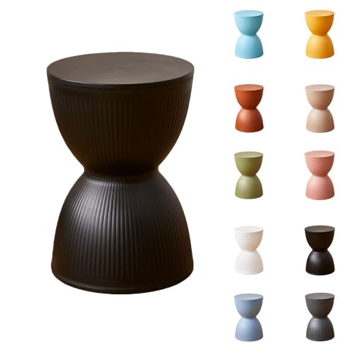 LIVIA砂時計デザイン おしゃれ 両側収納 リプロダクト ラウンジ フット ファッション エントランス ディスプレ サイドテーブル 室内用カルテル シューズ マルチシーン (ブラック)