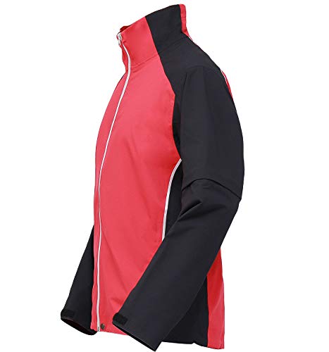 Fit Space Waterproof Golf Rain Jacket For Men 20K Performance Lightweight Rain Jackets For All Sports (Red-Full-Zip, Large) #TOP1