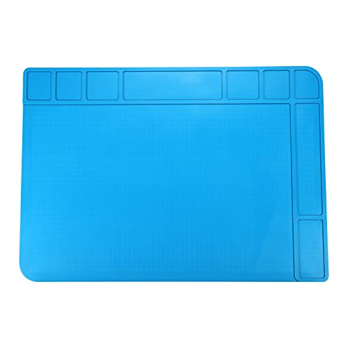 Image of MECCANIXITY Extra Large 19 inch x 13.4 inch ESD Silicone Soldering Mat Heat Insulation 932F Anti Static Electronic Repair Work Mat for Soldering Iron BGA Workbench