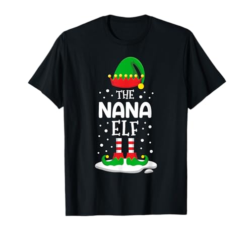 The Nana Elf Christmas Family Matching Outfit Xmas Group T-Shirt