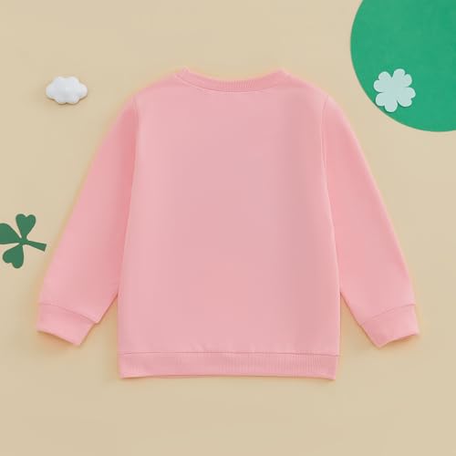 Baby Boy Girl Cute Long Sleeve Crew Neck Shamrock Embroidery Sweatshirt Toddler St Patricks Day Outfits4