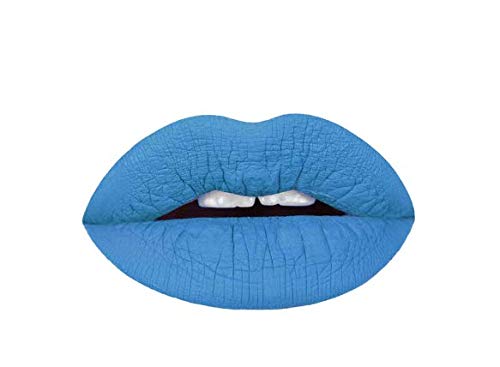 Aromi Matte Liquid Lipstick | Medium Blue Lip Color for Women, Long-lasting, Sky, Ocean Shade, Long Wear, Waterproof, Handmade (Azure Blue)