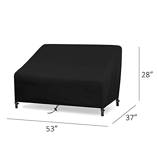 Patio Loveseat Covers Waterproof, Outdoor Patio Sofa Covers 2-Seater, 53" L X 37" W X 28" H Patio Furniture Covers With Air Vent #TOP5