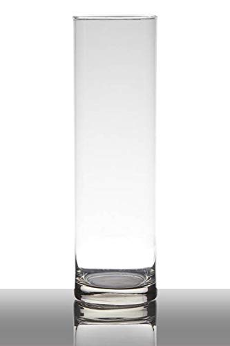 INNA-Glas Glasvase Sansa, Zylinder - Rund, klar, 30cm, Ø 9cm - Blumenvase - zylindrische Vase Cover