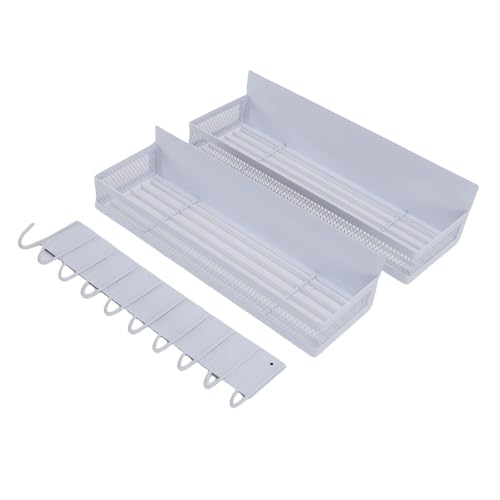 Yosoo Health Gear Estante Magnético para Refrigerador, Organizador Magnético para Nevera con 2 Estantes Ajustables y Gancho, Almacenamiento que Ahorra Espacio para Botellas de Cocina, Condimentos