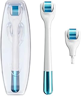 Derma Roller Microneedle Micro Dermaroller: Face Needle Microneedling 0.25mm 0.5mm Facial Needling Needler Microderm Skin Body Hair Beard Growth Scalp Kit Microneedler Microroller Christmas Gift