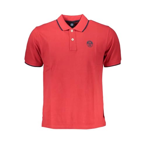 Polo homme rouge North Sails coton piqué coupe droite manches courtes