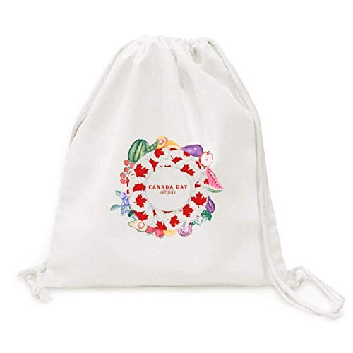 Sac en tissu pliable feuille d'érable pour courses de fruits