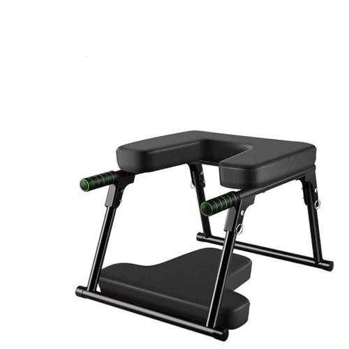 CEIEVER Yoga-Kopfstand-Bank, Yoga Hocker Kopfstand Kopfstandhocker klappbarer Inversionsstuhl mit Stahlrahmen und PU-Polster Multifunktionale Fitness Yoga Kopfstand Stuhl Inversionsbänke für Home