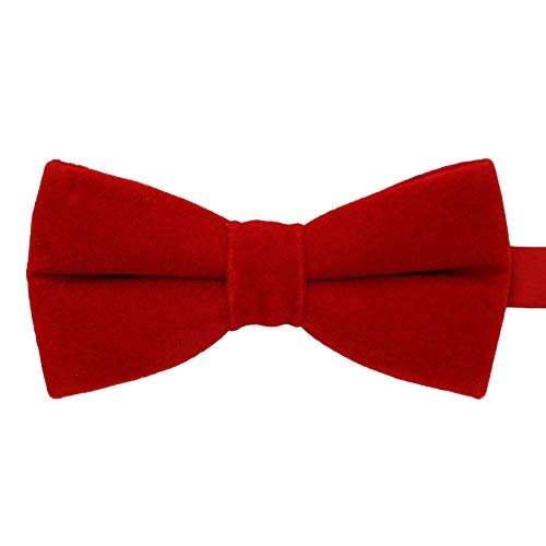 Ecravate - Noeud papillon homme en velours uni Rouge Cover