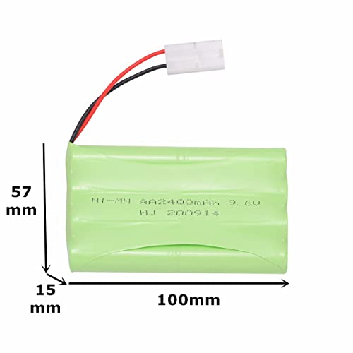 Tamiya 9.6V 2400mAh Rechargeable Ni-Mh Battery AA X 8 (4+4) KET2P / L6.22P Plug for RC Toy Household Electric Appliances Lighting Equipment with Charging USB Cable by OooSure - Image 3