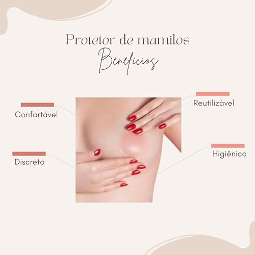 Kit 02 Pares de Protetor De Mamilo Weemsbox Tapa Bico do Seio Aréola Flexível Silicone Reutilizável