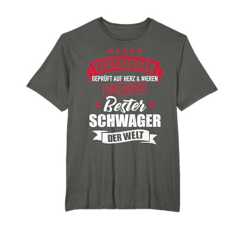 Bester Schwager der Welt Testsieger lustiges Geschenk T-Shirt