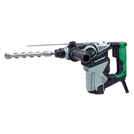 HiKOKI Bohr- & Meißelhammer SDS-Plus - 720 W, 3,2 J - 3 Modi: Bohren, Hammerbohren, Meißeln - Beton bis Ø28mm - Softgrip, Rutschkupplung, One-Push-Bit-System - Inkl. Zubehör