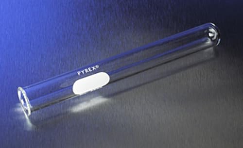Tube à essai Pyrex 9800-20 de 34 mL à haute résistance thermique en pack de 72