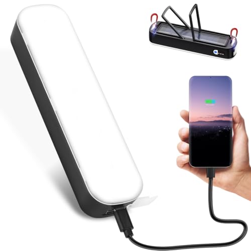 LeKaufen LED Campinglampe Solar 2000LM, Camping Laterne Aufladbar 6500mAh, Camping Licht Magnetische Zeltlampe, Anzeige Der Leistungsstufe, 5 Licht-Modi für Pavillon Beleuchtung Notfall Vorzelt
