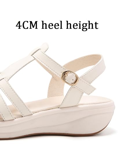 Sandals for Women Summer Non Slip Beach Sandals Platform Wedge Shoes Ankle Strap Buckle3