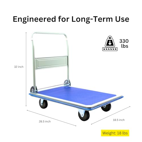 Carreta plegable con plataforma y ruedas giratorias 330 lbs miniatura 6