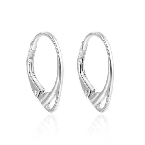 30pcs Adabele Authentic 925 Sterling Silver Oval Leverback Earring Hooks 23mm Thick Sturdy Tarnish Resistant DIY Earrings Jewelry Making Findings SS15-3