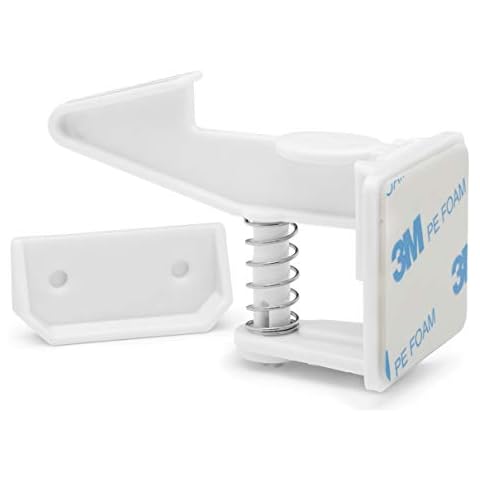 Cabinet Locks 12 Pack | Baby Safety Locks NO Drilling Cover