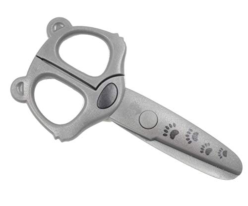 Tesoura Escolar Segura - Formato Guaxinim (Sem Lâmina) 12 cm, Bee Unique, DS-SO0027