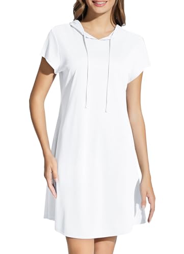 baleaf Women's Short Sleeve UPF 50+ Cover Up with Pockets Quick Dry Beach Coverups Sun Protection Swimwear