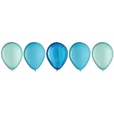 Aqua Blue Latex Balloon Assortment - 11' (15 Pc) - Premium Quality Vibrant Colors for Parties & Celebrations