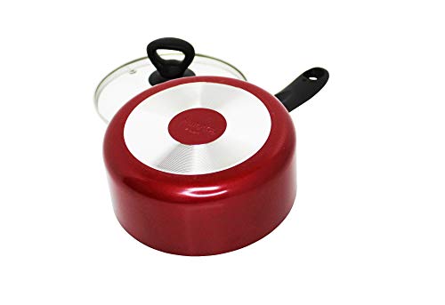 Mirro A79624 Get A Grip Aluminum Nonstick Saucepan With Glass Lid Cookware, 3-Quart, Red #TOP7