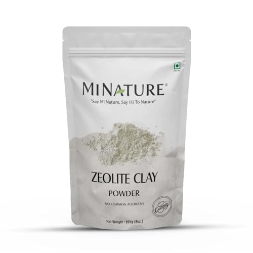 mi nature Zeolite, Clay Powder| Natural & Herbal | For Skincare| Facemask| Facescrub| Body Cleanser| Idean for Soap Making | Haircare For Damaged Hair Silky Hair | 227Gm-8Oz